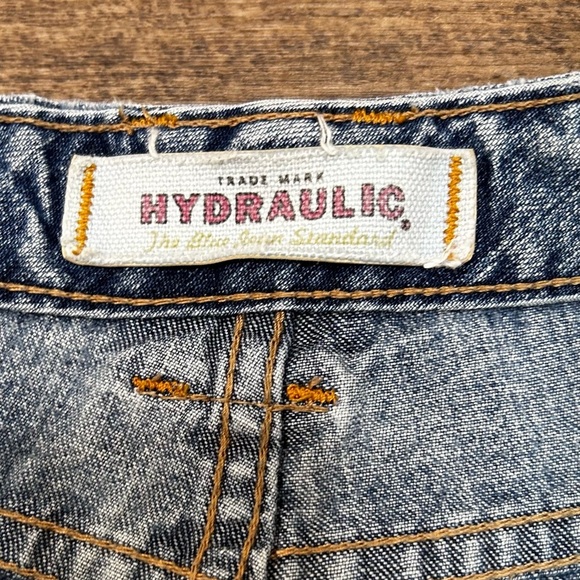 Vintage Y2K HYDRAULIC Retro Wide Leg Low Rise Women’s Jeans 7/8 30 Waist - Picture 4 of 7